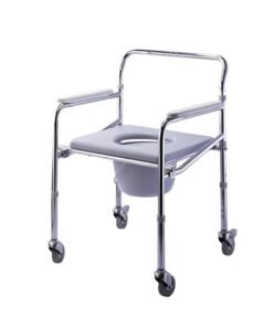 كرسي حمام بكفرات ألمونيوم - دعم متين وسهولة في الحركة