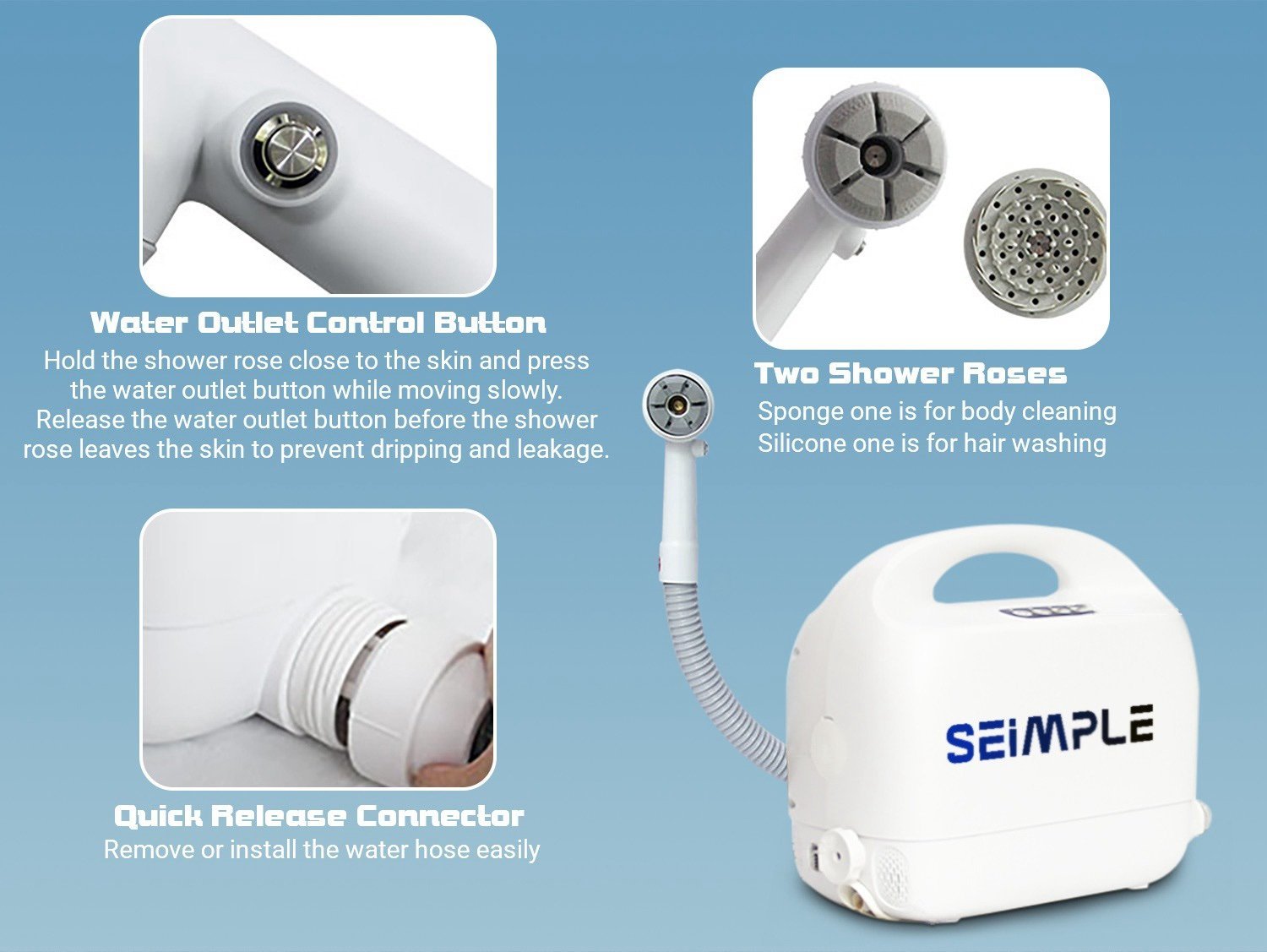 جهاز تنظيف وترويش كبار السن SEIMPLE - حماية فعّالة من تقرحات الفراش - الصورة 5