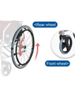 Alternative view of كرسي ألمنيوم خفيف الوزن - كفر كبير - مقاس 18 إنش - جلسة إسفنجية - قابلية طي الظهر