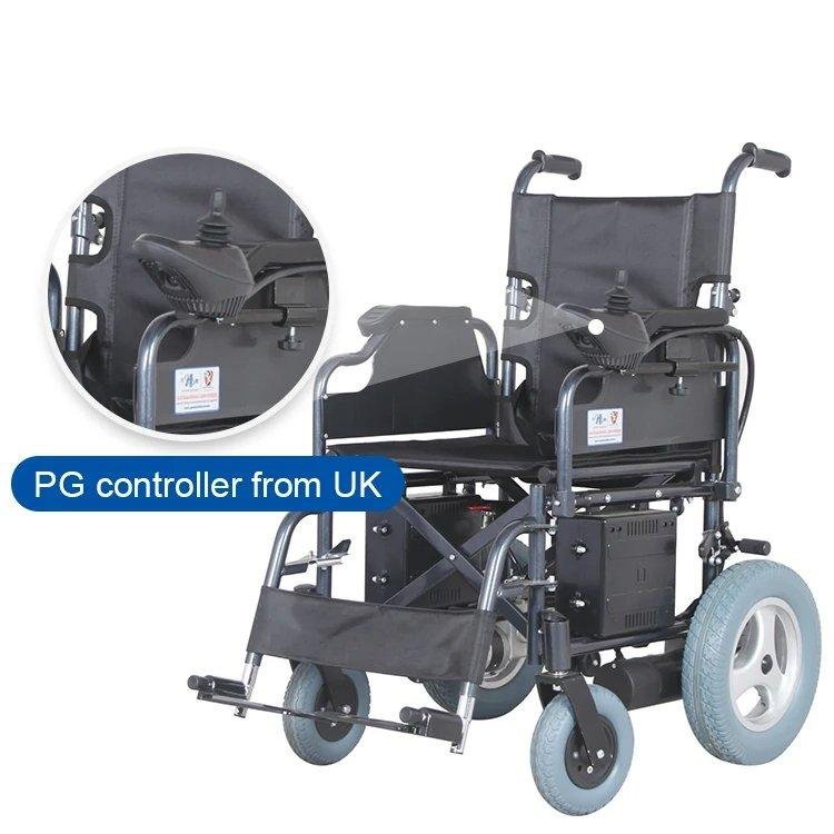 كرسي متحرك كهربائي مع مسند ظهر قابل للطي - الصورة 5