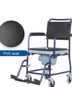 Alternative view of كرسي حمام متحرك استيل - مقاس 18 مع أرجل متحركة