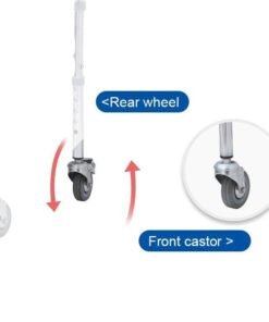 Alternative view of كرسي حمام بكفرات استيل - دعم مثالي للمرضى وكبار السن