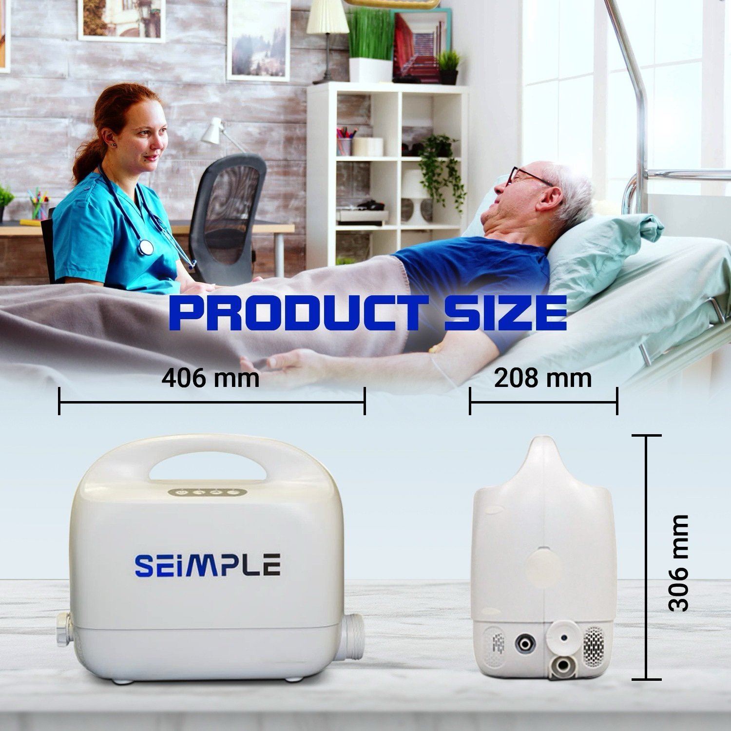 جهاز تنظيف وترويش كبار السن SEIMPLE - حماية فعّالة من تقرحات الفراش - الصورة 3